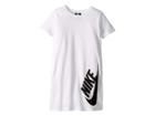 Nike Kids Nsw T-shirt Dress (little Kids/big Kids) (white/black) Girl's Dress