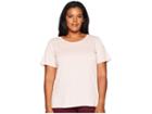 Nike Dry Training Top (size 1x-3x) (storm Pink/white/white) Women's Short Sleeve Pullover