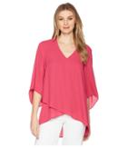 Karen Kane Bracelet Sleeve Asymmetric Top (pink) Women's Clothing