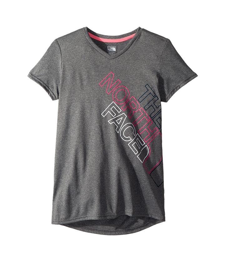 The North Face Kids Short Sleeve Reaxion 2.0 Tee (little Kids/big Kids) (tnf Medium Grey Heather) Girl's T Shirt