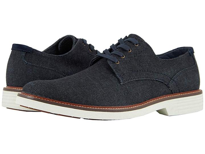 Dockers Parkway 360 Plain Toe Oxford (dark Blue Denim) Men's Shoes