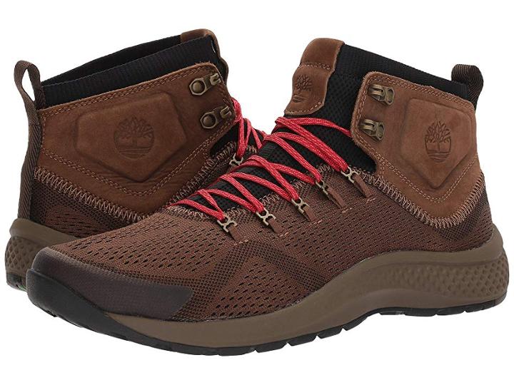 Timberland Flyroam Trail Mid Fabric (dark Brown) Men's Lace Up Casual Shoes