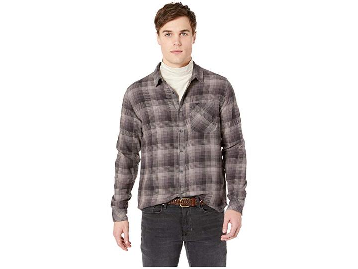 Billabong Freemont Flannel (charcoal) Men's Long Sleeve Button Up