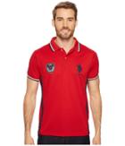 U.s. Polo Assn. Classic Fit Solid Short Sleeve Poly Pique Polo Shirt (apple Cinnamon) Men's Short Sleeve Pullover