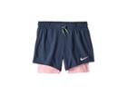 Nike Kids 2-in-1 Training Short (little Kids/big Kids) (thunder Blue/pink/thunder Blue/pink) Girl's Shorts