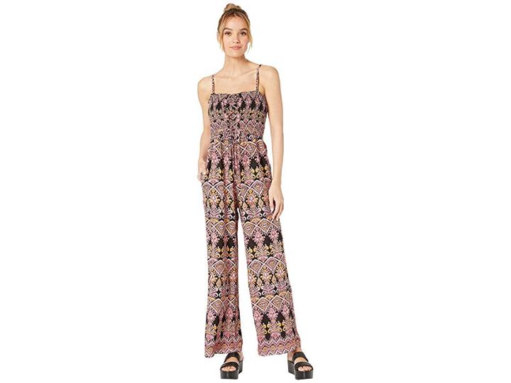 Angie Stretch Top Jumpsuit W/ Front Tie And Pockets (navy) Women's Jumpsuit & Rompers One Piece