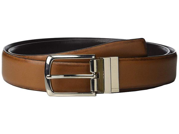 Cole Haan 30 Mm Reversible W/ Polished Nickel Buckle (tan) Men's Belts