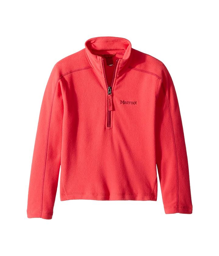Marmot Kids Girl's Rocklin 1/2 Zip (little Kids/big Kids) (hibiscus) Girl's Clothing
