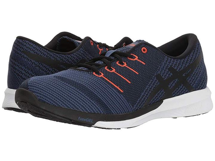 Asics Fuzex Knit (dark Blue/black/cherry Tomato) Men's Running Shoes