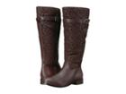 Trotters Lyra Wide Calf (dark Brown Embossed Snake/leather) Women's Boots