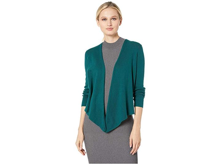 Nic+zoe Four-way Heavier Weight Cardy (emerald) Women's Sweater