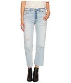Free People Rolling On The River Straight Crop In Light Denim (light Denim) Women's Jeans