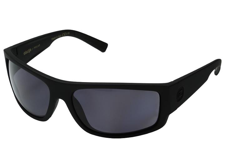 Vonzipper Semi Polar (black Satin/wild Black Smoke Polar) Polarized Fashion Sunglasses