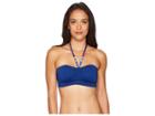 Lauren Ralph Lauren Beach Club Solids Long Line Bandeau Top (indigo) Women's Swimwear