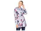 Joules Golightly Waterproof Packaway Coat (dusk Grey Winter Floral) Women's Coat