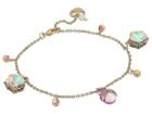Betsey Johnson Gold Multi Flower Anklet (multi) Brooches Pins