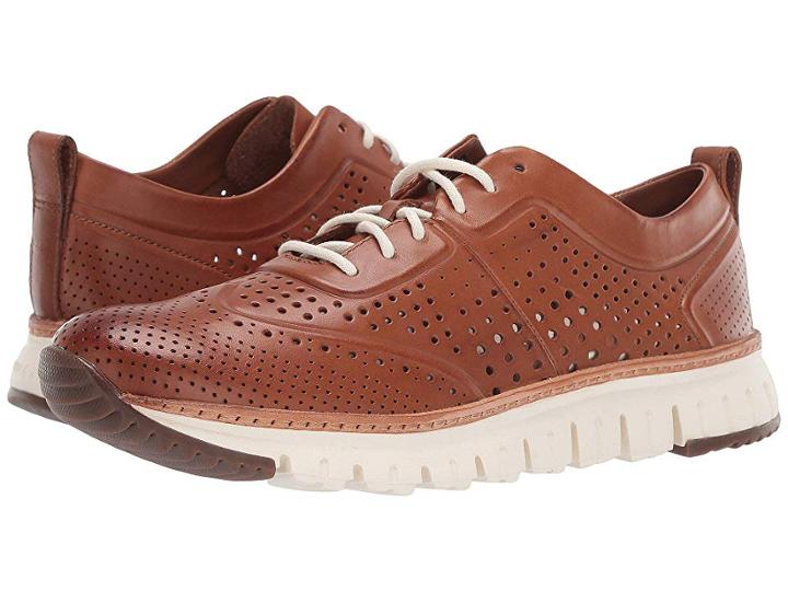 Cole Haan Zerogrand Laser Perforated Sneaker (british Tan) Men's Shoes