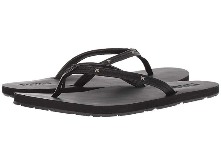 Flojos Rita (black) Women's Toe Open Shoes
