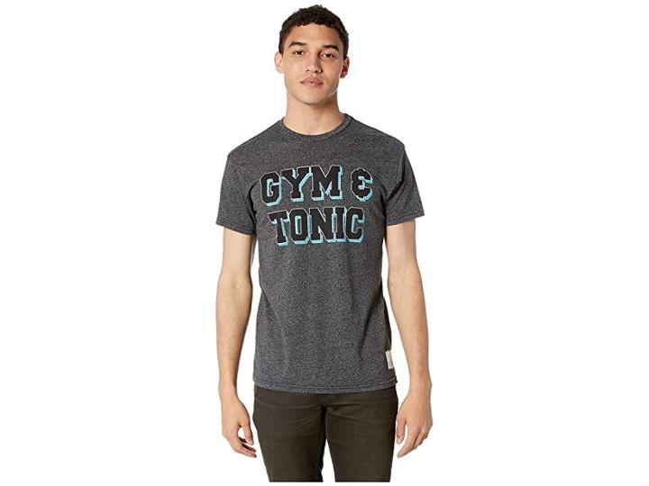The Original Retro Brand Gym Tonic Mock Twist Short Sleeve Tee (mock Twist Black) Men's T Shirt