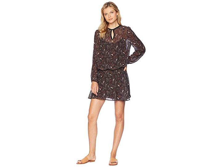 Double D Ranchwear Mulberry Leaves Dress (mahogany) Women's Dress