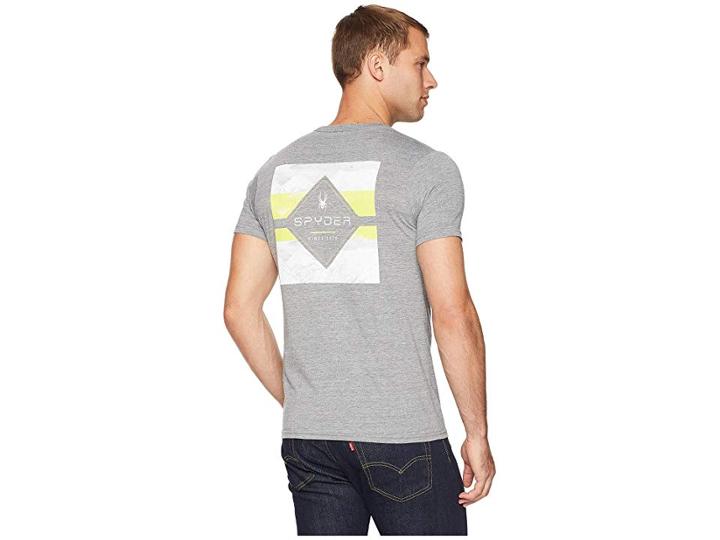 Spyder Square Logo Tee (alloy Grey) Men's T Shirt