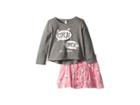 Kate Spade New York Kids Copycat Skirt Set (infant) (dark Heather Grey) Girl's Active Sets