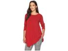 Nally & Millie French Terry Asymmetric Hem Tunic (apple Red) Women's Clothing