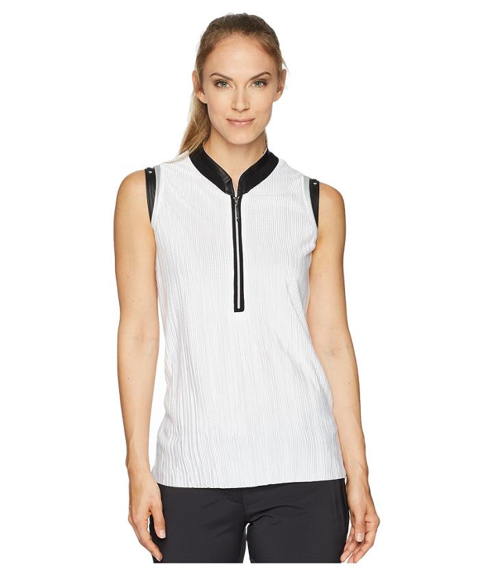 Jamie Sadock Crunchy Textured Sleeveless Top (sugar White) Women's Sleeveless