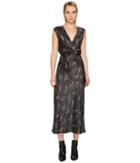 Vince Spring Floral Crossover Slip Dress (charcoal) Women's Dress