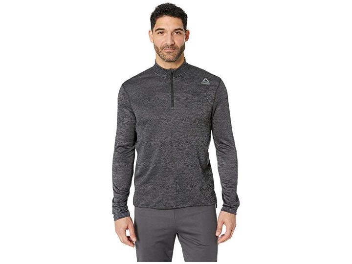 Reebok Double Knit 1/4 Zip (black) Men's Clothing