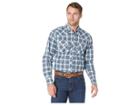 Wrangler 20x Competition Advance Comfort Snap Plaid (black/turquoise) Men's Clothing