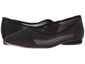 Avec Les Filles Marian (black Suede/mesh) Women's Flat Shoes