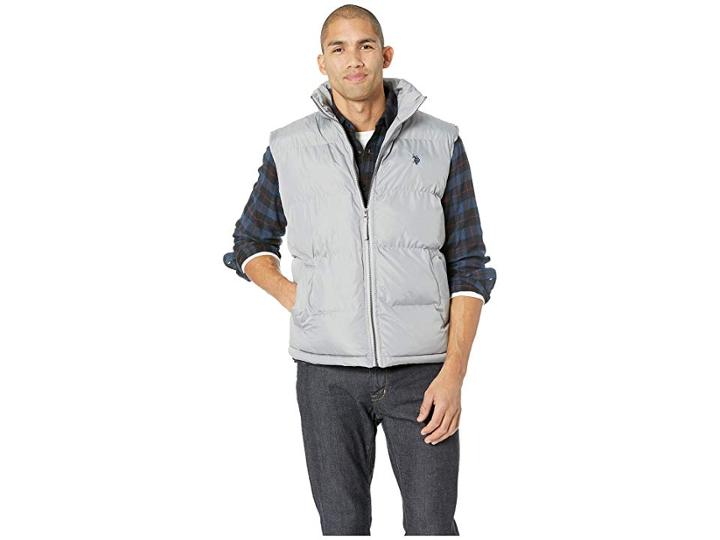 U.s. Polo Assn. Basic Vest Small Horse (vapor Grey) Men's Vest