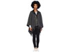 The Kooples Leather Poncho With Studs (grey) Women's Coat