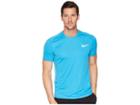 Nike Dry Miler Short Sleeve Running Top (equator Blue/equator Blue) Men's Clothing