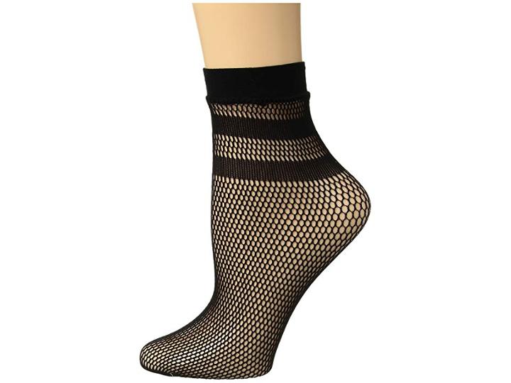Steve Madden 1-pack Open Work Anklets (black) Women's Crew Cut Socks Shoes
