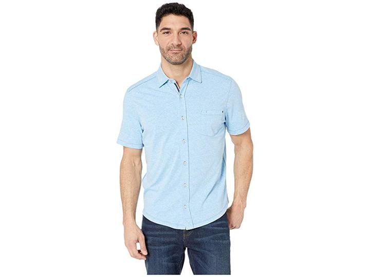 Tommy Bahama Bodega Beach Shirt (beach Hut Blue) Men's Short Sleeve Button Up