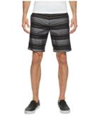 Calvin Klein 9 Herringbone Horizontal Stripe Shorts (black) Men's Shorts