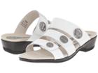 Propet Annika Slide (white Patent) Women's Dress Sandals