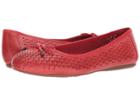 Softwalk Napa Laser (red Laser Cut Leather) Women's Flat Shoes