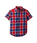 Polo Ralph Lauren Kids Cotton Madras Sport Shirt (toddler) (red Multi) Boy's Clothing