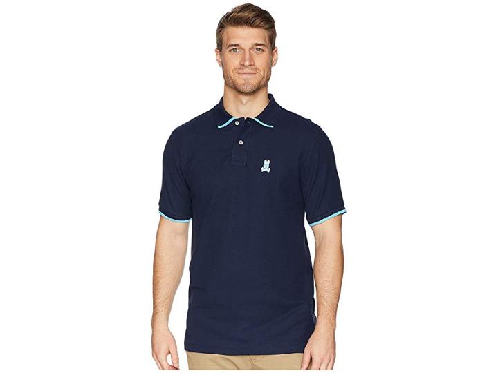 Psycho Bunny Sandford Polo (navy) Men's Short Sleeve Pullover
