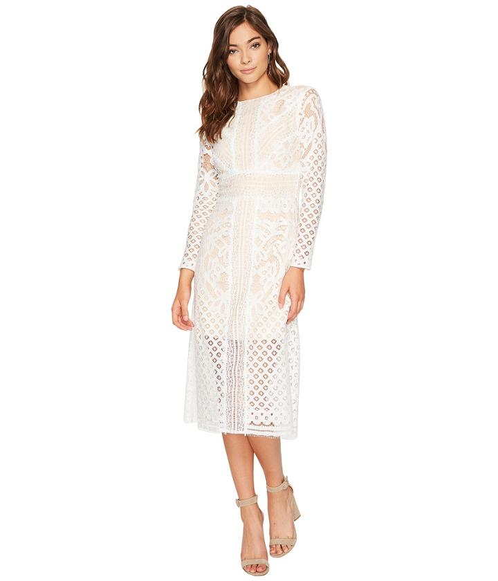 Keepsake The Label Bridges Lace Long Sleeve Dress (ivory) Women's Dress