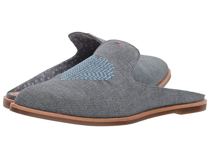 Ed Ellen Degeneres Klyde (medium Blue Denim Ticking) Women's Clog/mule Shoes
