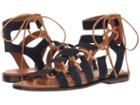 Frye Blair Side Ghillie (navy Soft Oiled Suede) Women's Dress Sandals