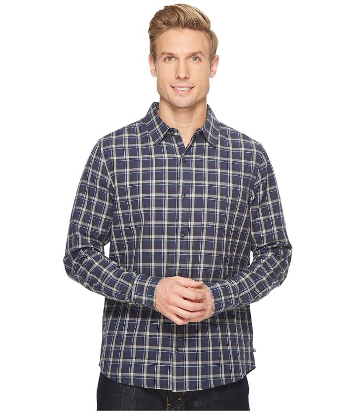 Toad&co Airscape Long Sleeve Shirt (deep Navy) Men's Clothing