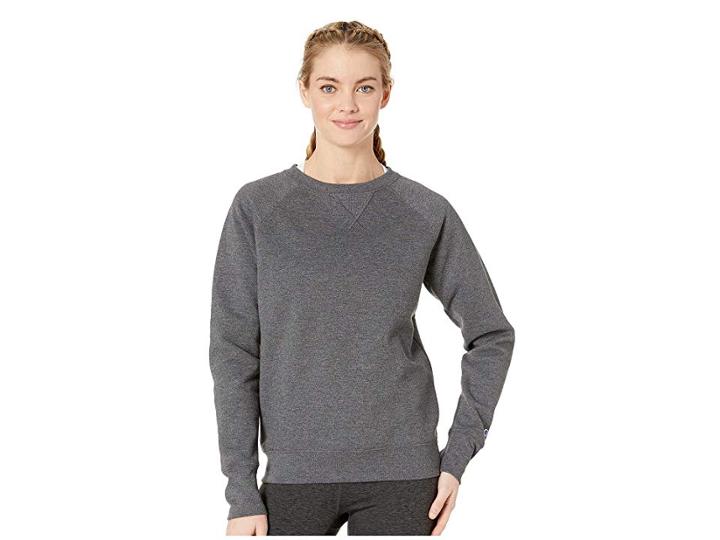 Champion Powerblend(r) Fleece Boyfriend Crew (granite Heather) Women's Fleece