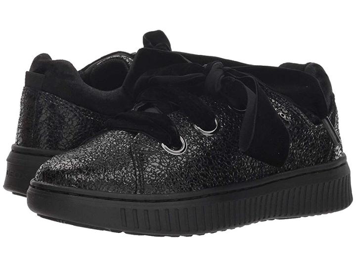 Geox Kids Disco Mix Girl 4 (little Kid/big Kid) (black) Girl's Shoes