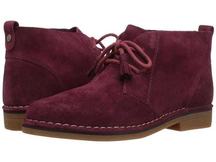 Hush Puppies Cyra Catelyn (burgundy Suede) Women's Lace-up Boots