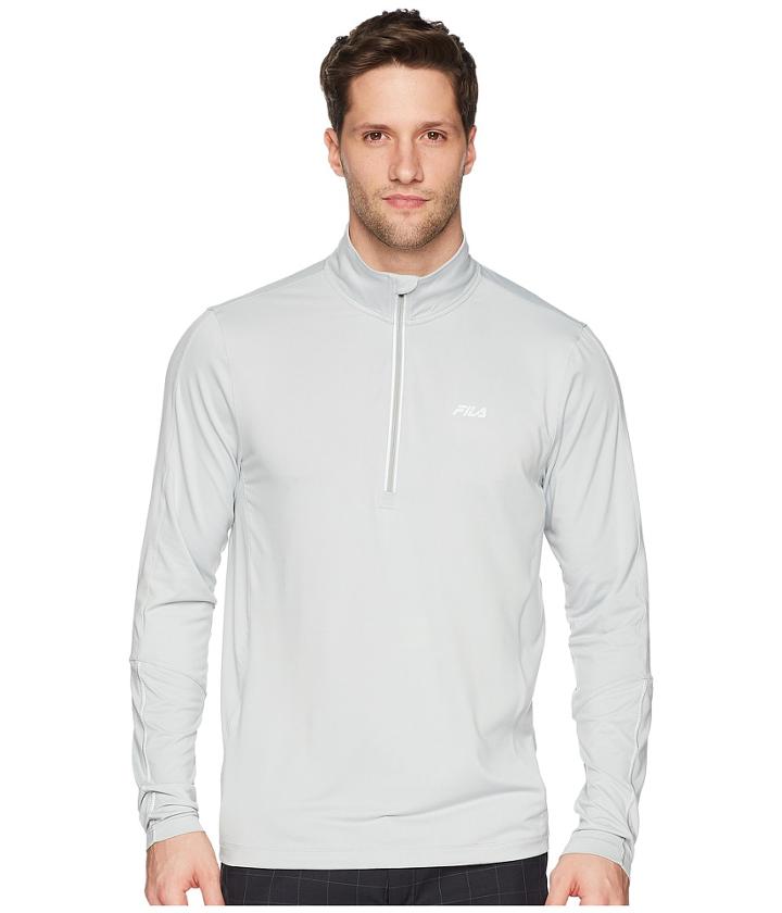 Fila Cutters Mock Neck Top (high-rise/high-rise/silver Foil) Men's Clothing
